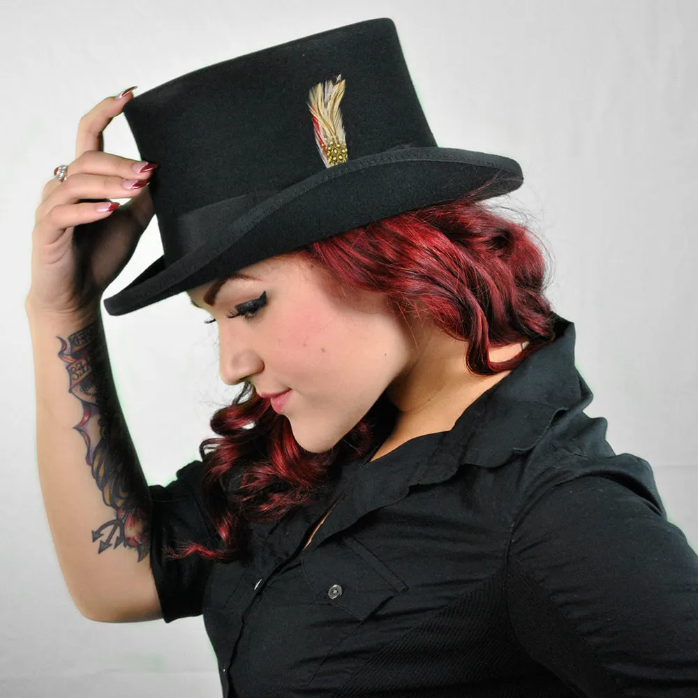 Mid-Crown Top Hat Black Wholesale Pack