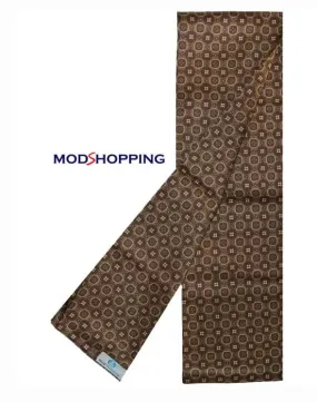 Mod Fashion Hand Made Brown Big Dot Retro Scarf for men