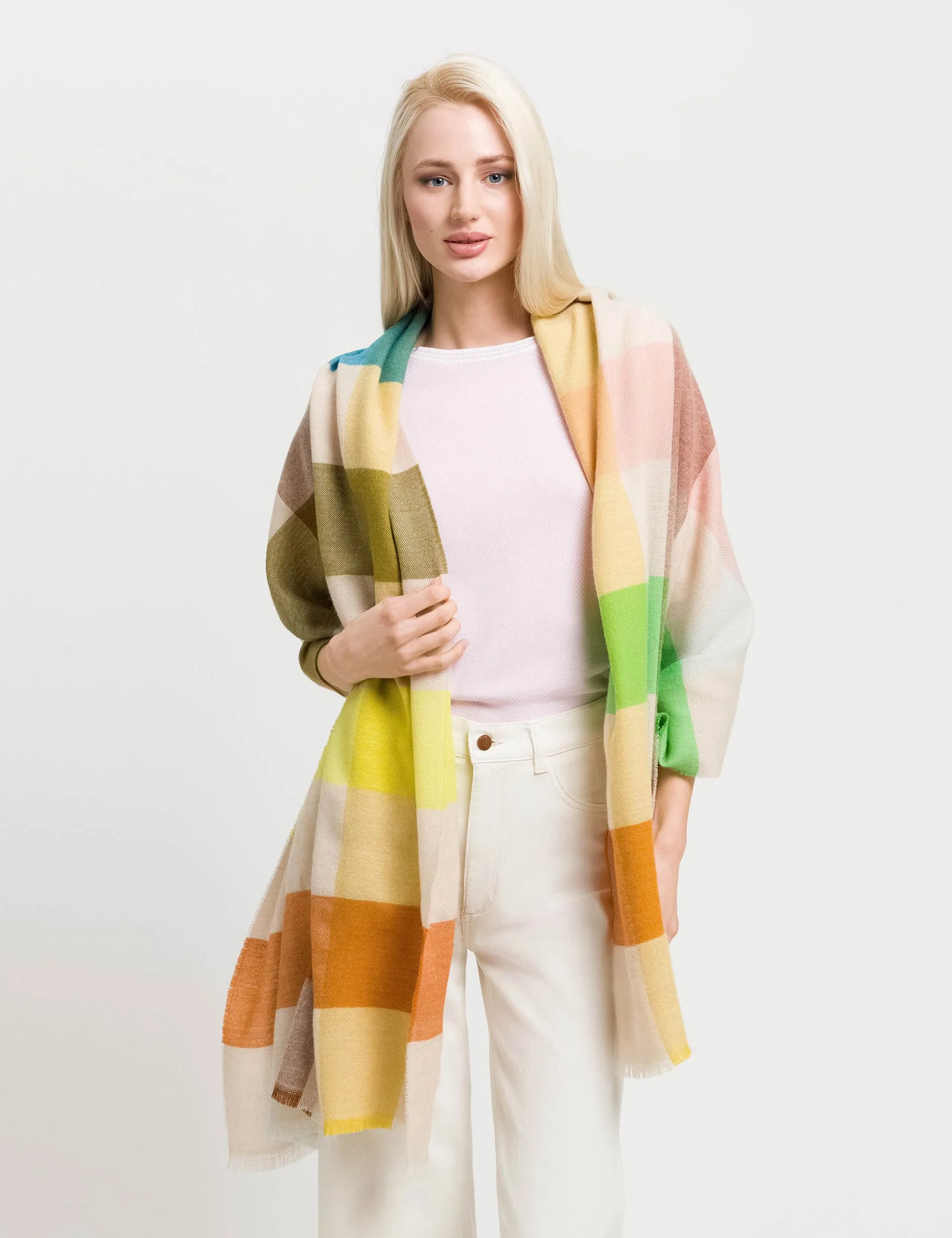 Modern Colorblock Oversize Scarf