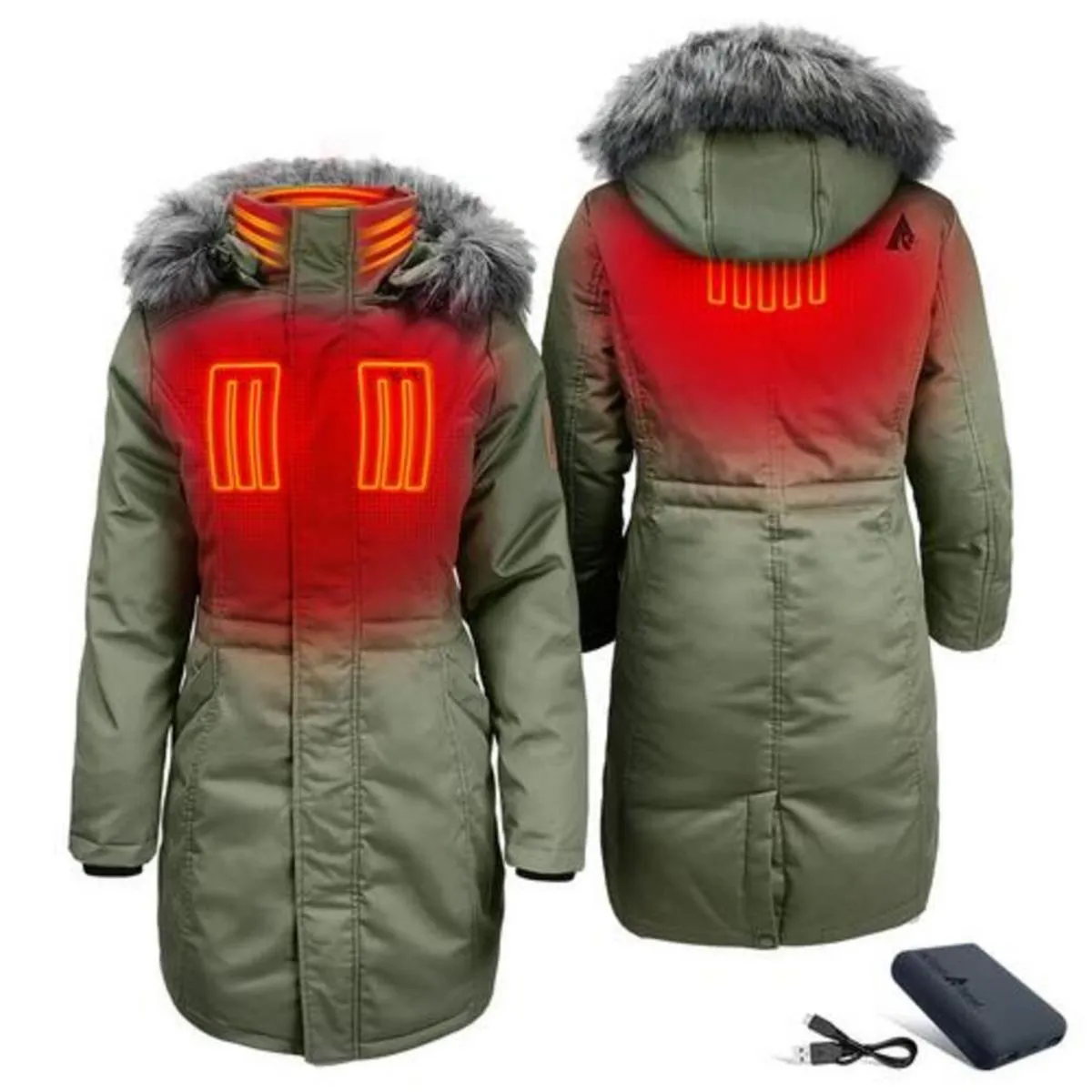 Open Box ActionHeat 5V Women's Battery Heated Parka Jacket