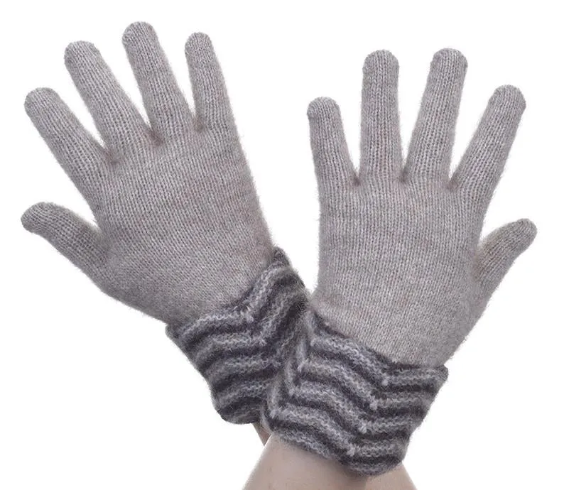 Possum Merino Multi Tone Cuff Gloves