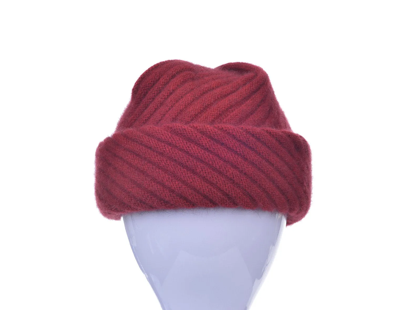 Possum Merino Rib Hat with Pleated Top