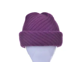 Possum Merino Rib Hat with Pleated Top