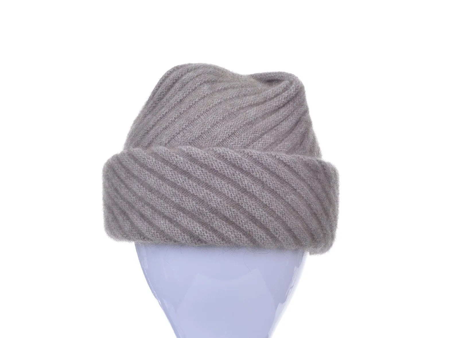 Possum Merino Rib Hat with Pleated Top