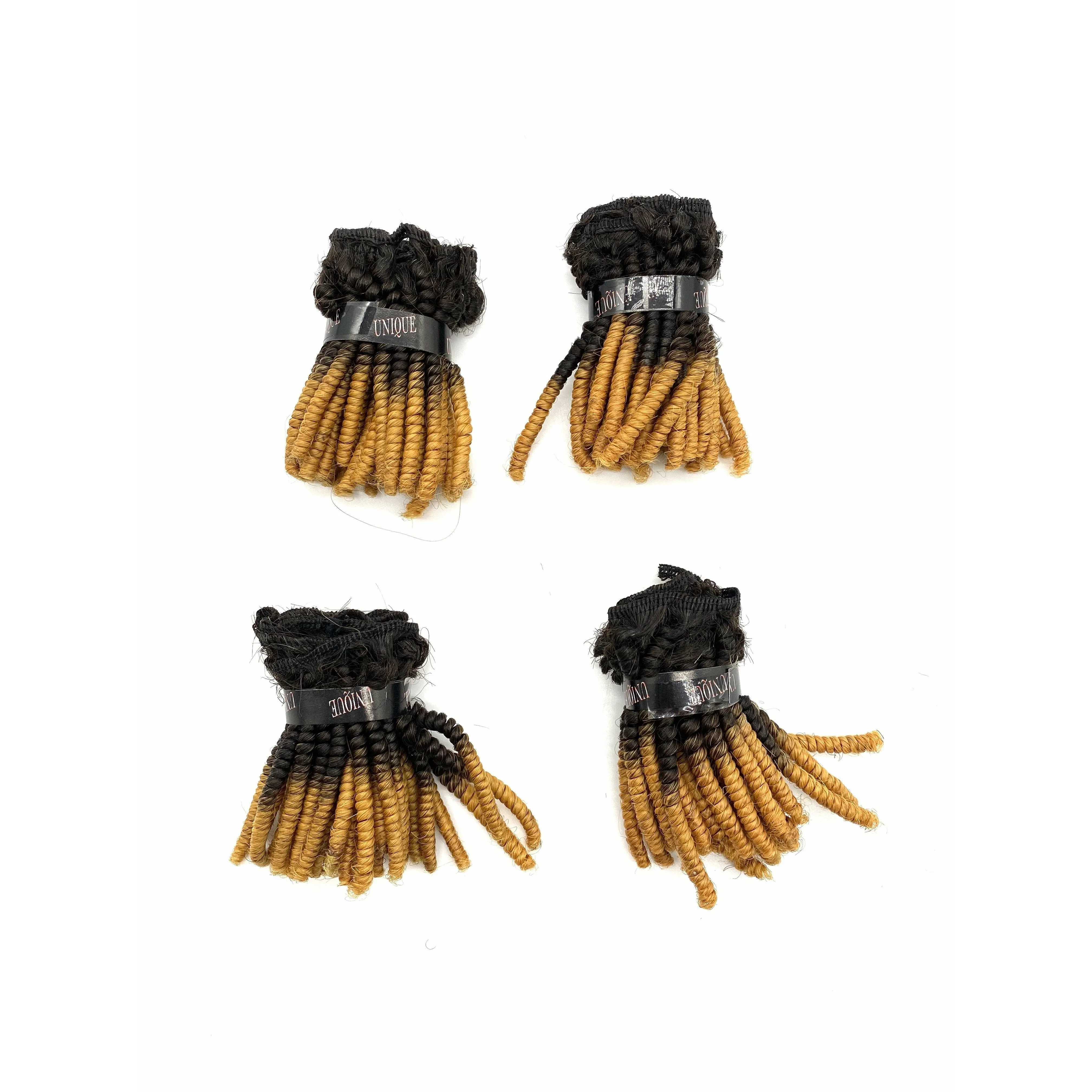 Predifrntial Hair' Unique Human Hair Tiny Afro 4 piece set