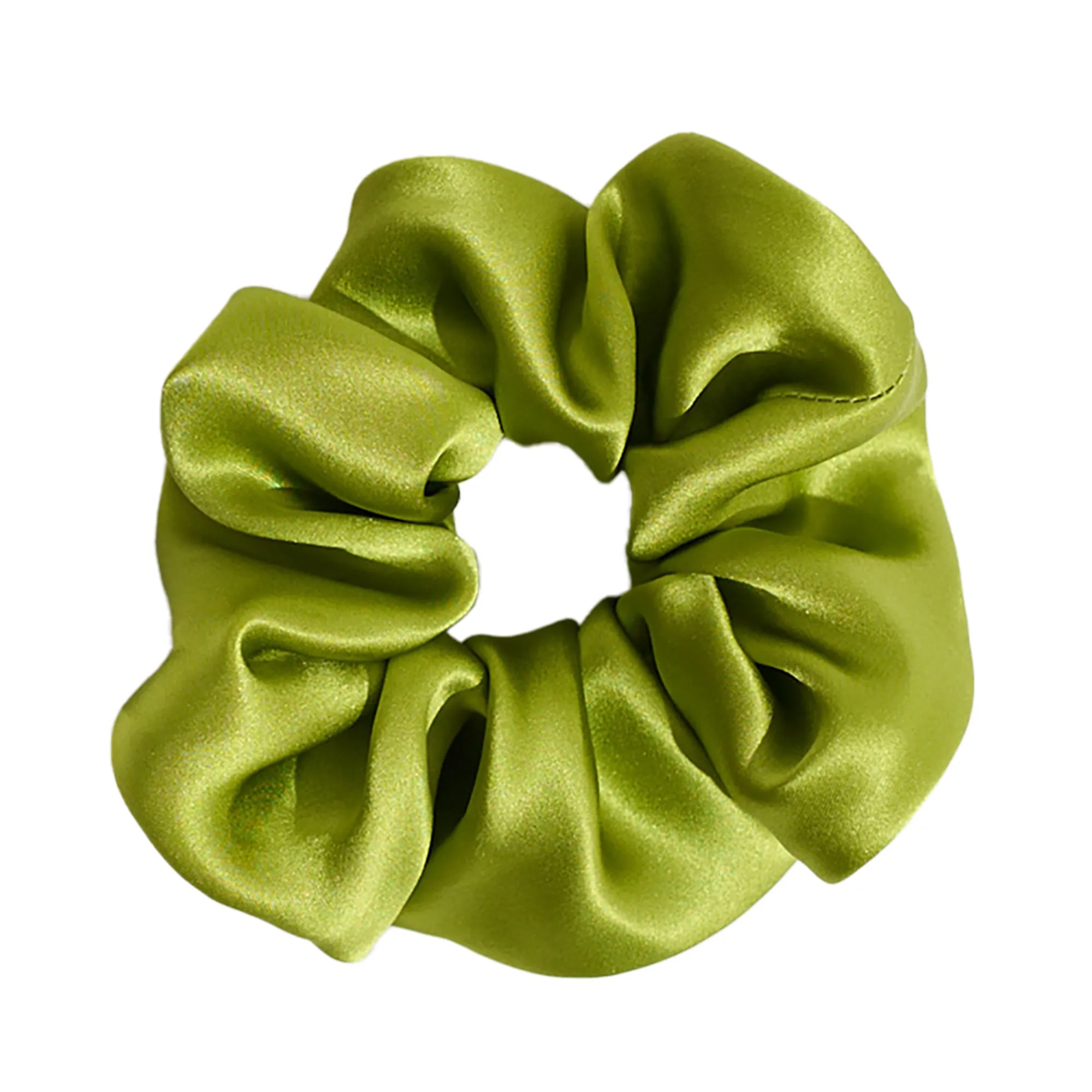 "Silken Hair" Silk Scrunchie Hair Tie - Green