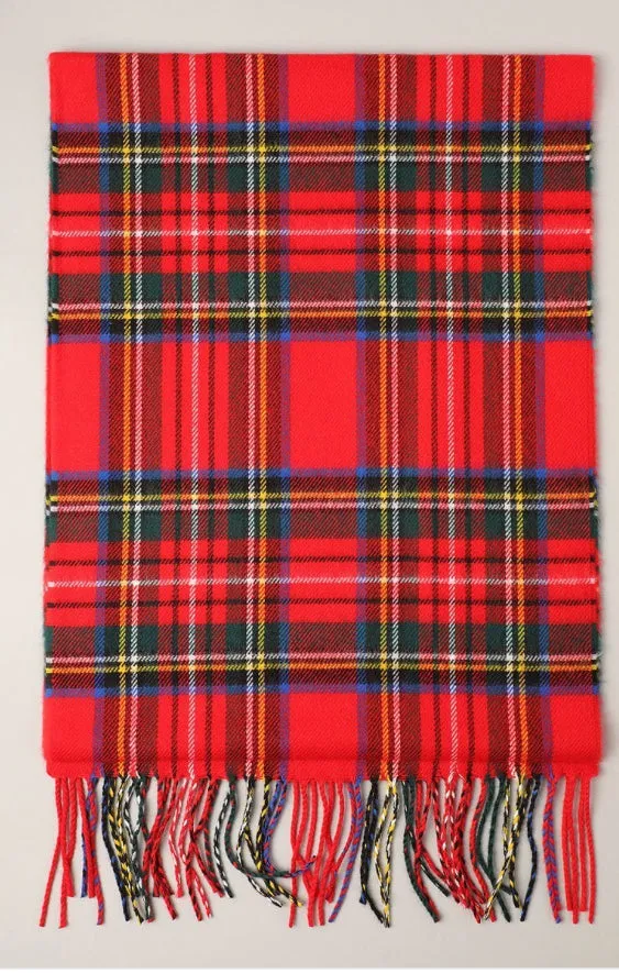 "Tristan" Tartan Scarf- Red