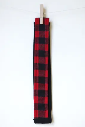 Red & Black Plaid Headband