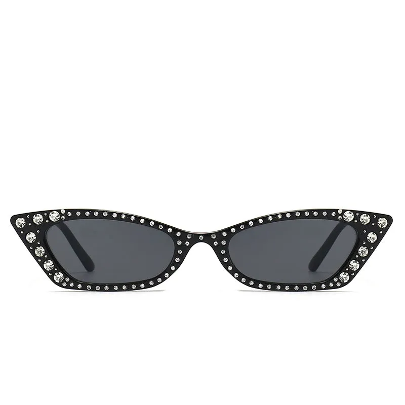 Rhinestone Cat Eye Shape Sunglasses