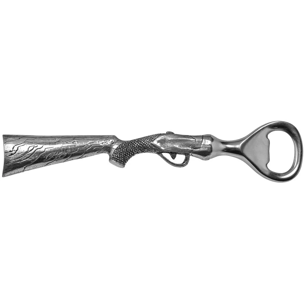 Shotgun Handle Pewter Bottle Opener