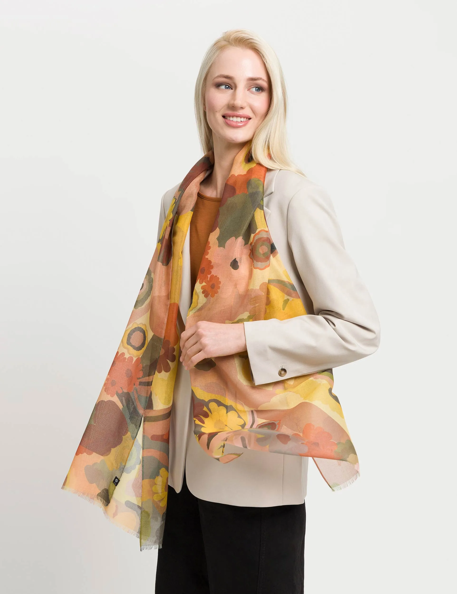 Sustainability Edition Retro Flowers Recycled Scarf