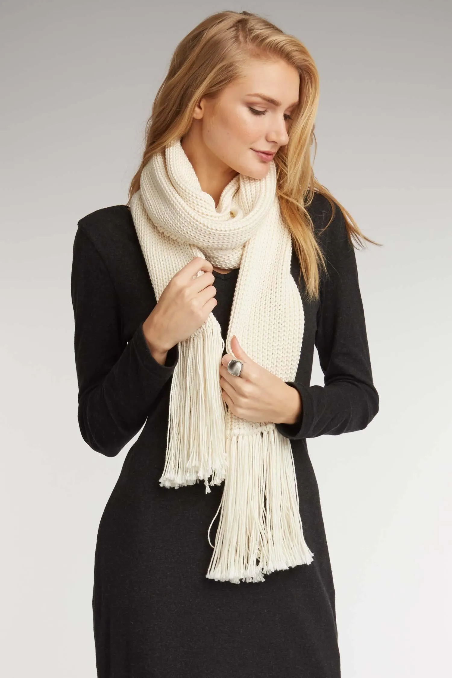 Textured Fringe Scarf