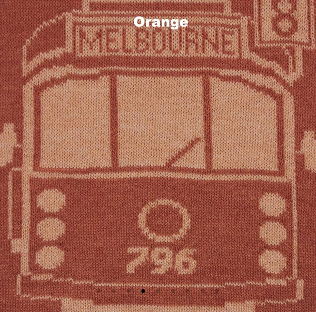 Tram I Am Scarf - Extra Fine Merino Wool Scarf - Orange