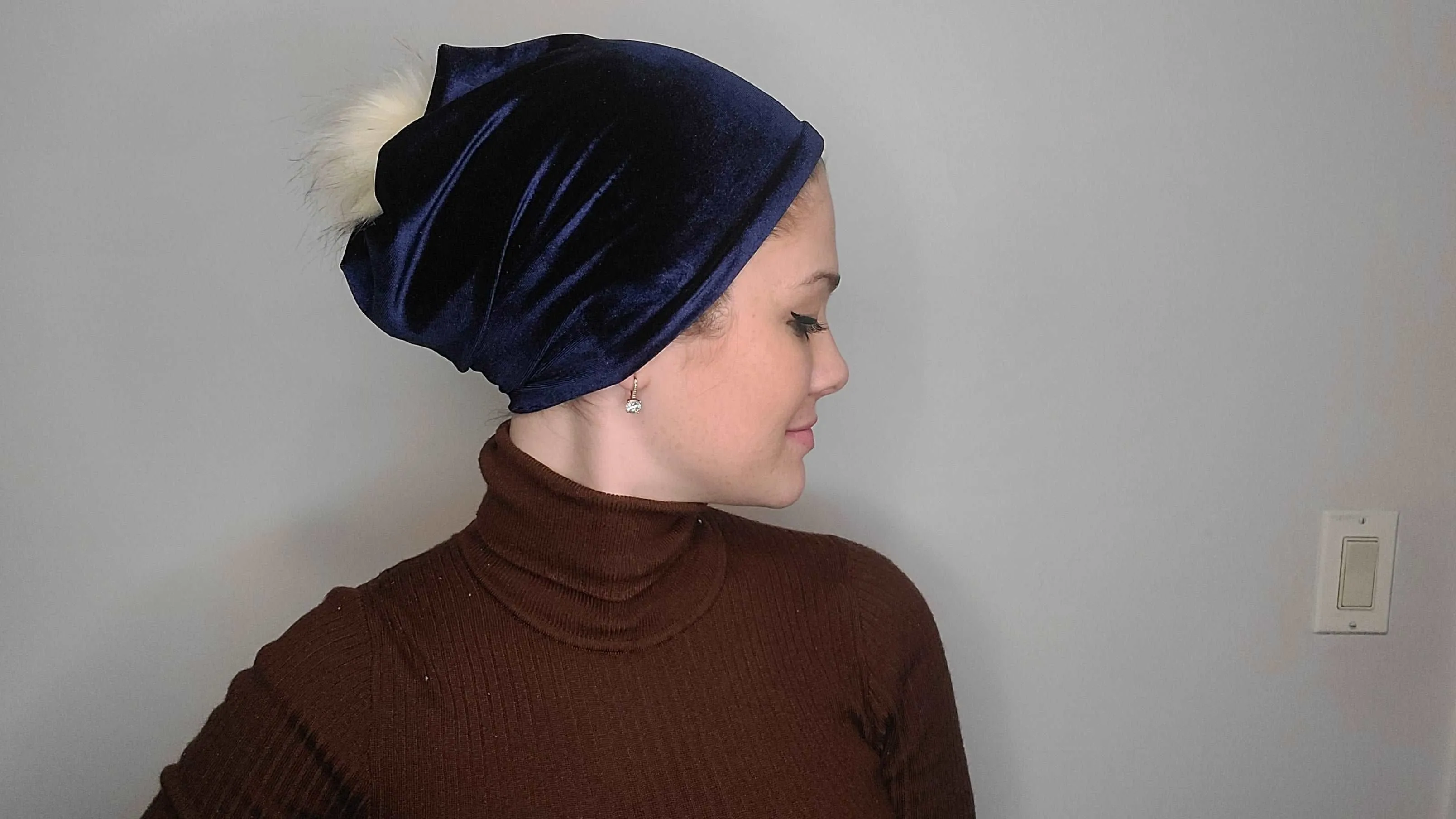 Velvet Beanie with Grip