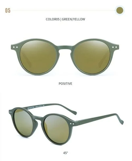 Vintage Chic: Small Round Frame Polarized Sunglasses for Men