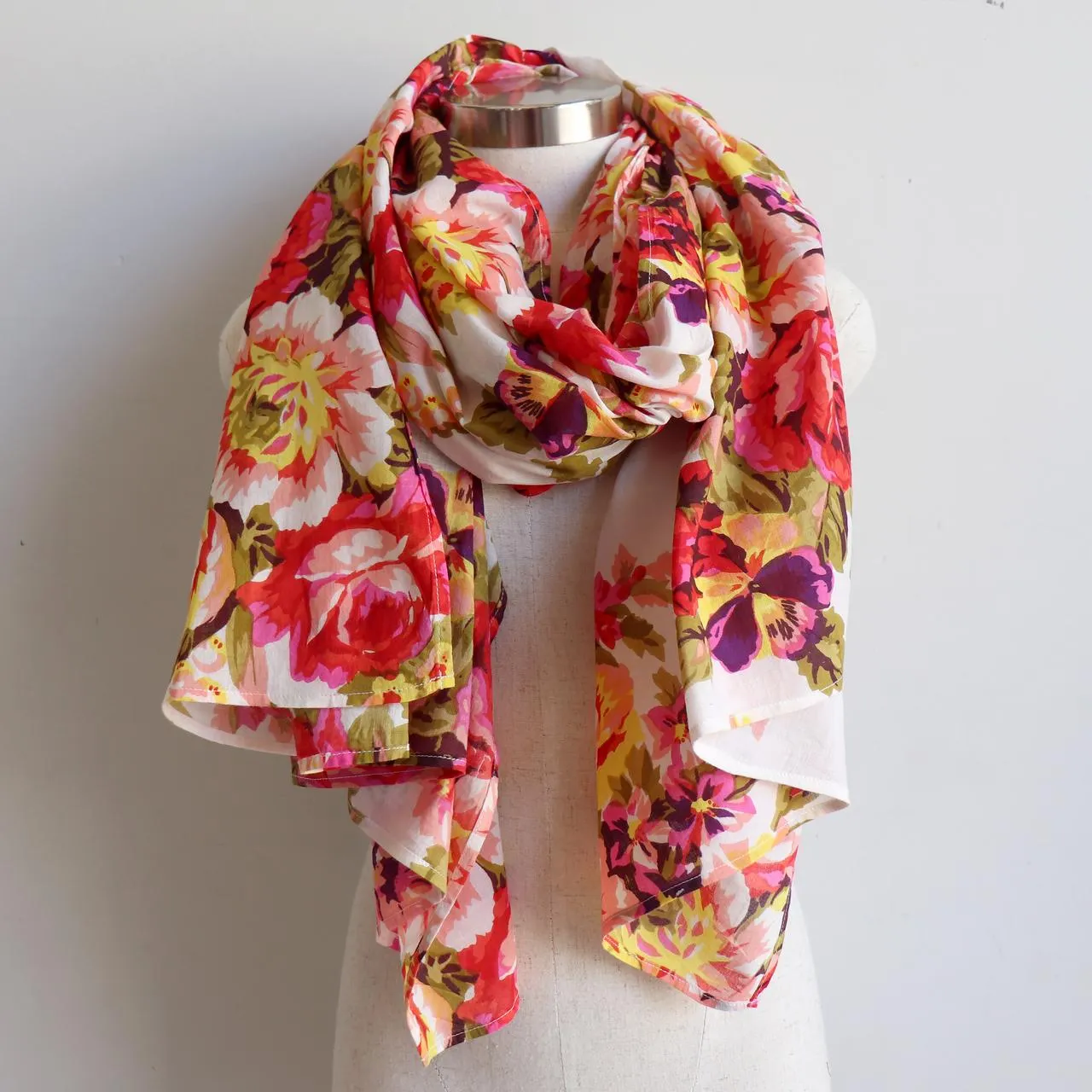 Vintage Floral Scarf