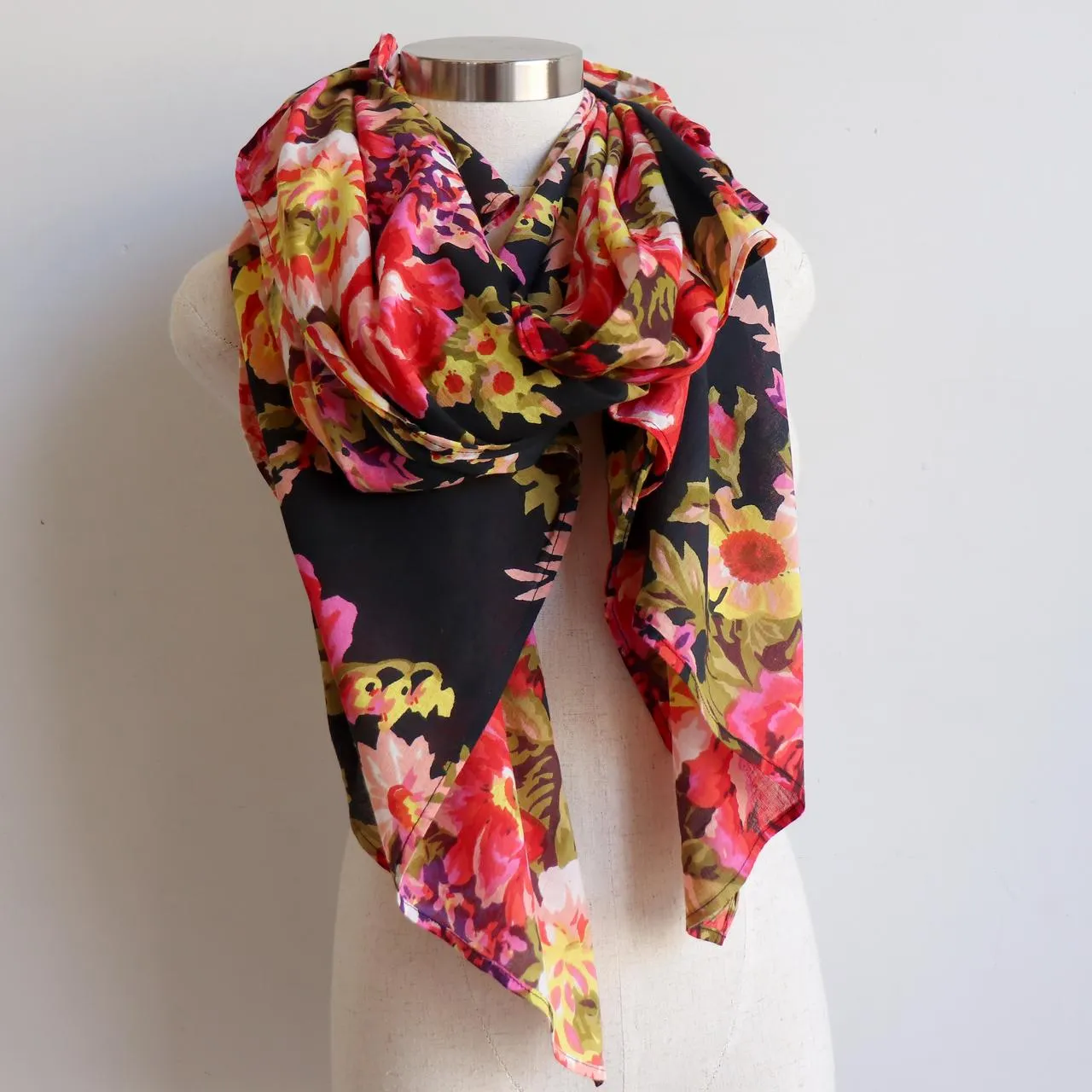 Vintage Floral Scarf