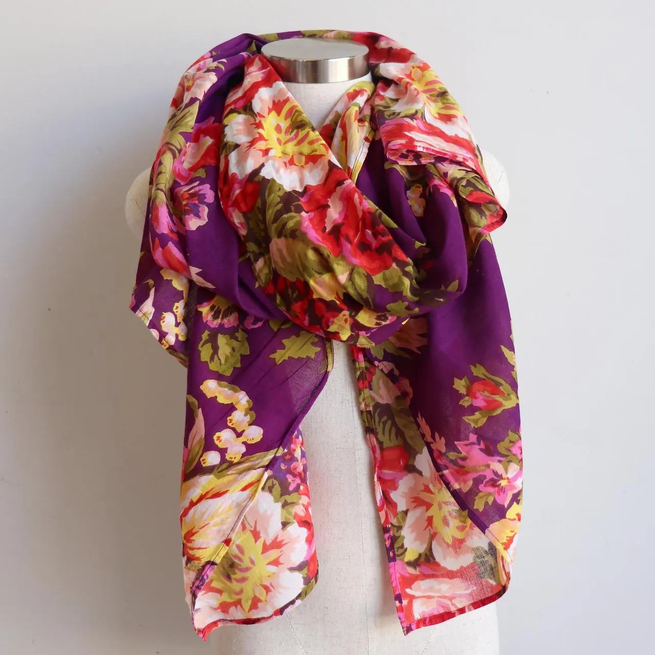 Vintage Floral Scarf