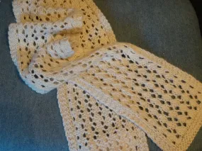 White Handknit Scarf