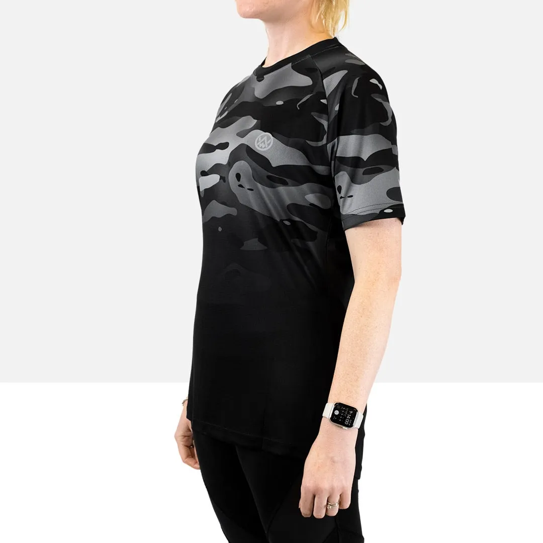 Women’s Dark Camo Short Sleeve MTB Jersey