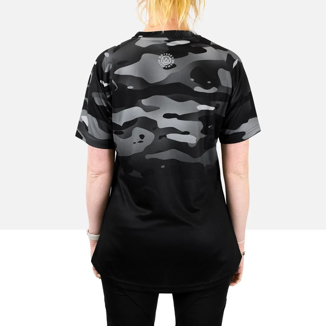 Women’s Dark Camo Short Sleeve MTB Jersey